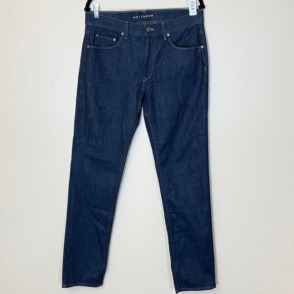 Mott Bow Slim Fit Stretch Jeans Men's Size 33*32 Blue